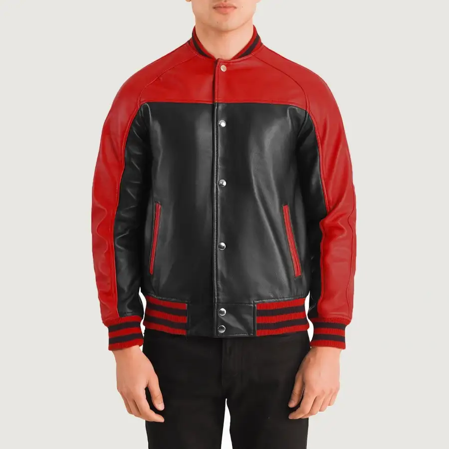 Men's Classic Leather Varsity Jacket
