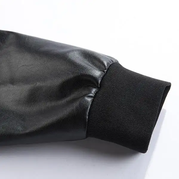 Buttoned Chore Leather Jacket
