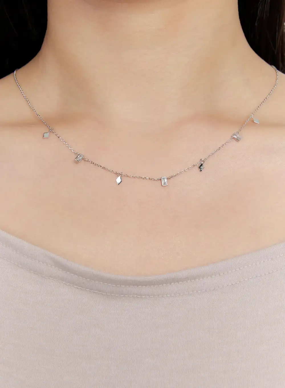Geometric Drop Necklace