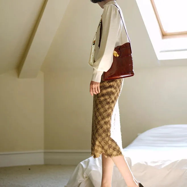 Summer Plaid High Waist Skirt
