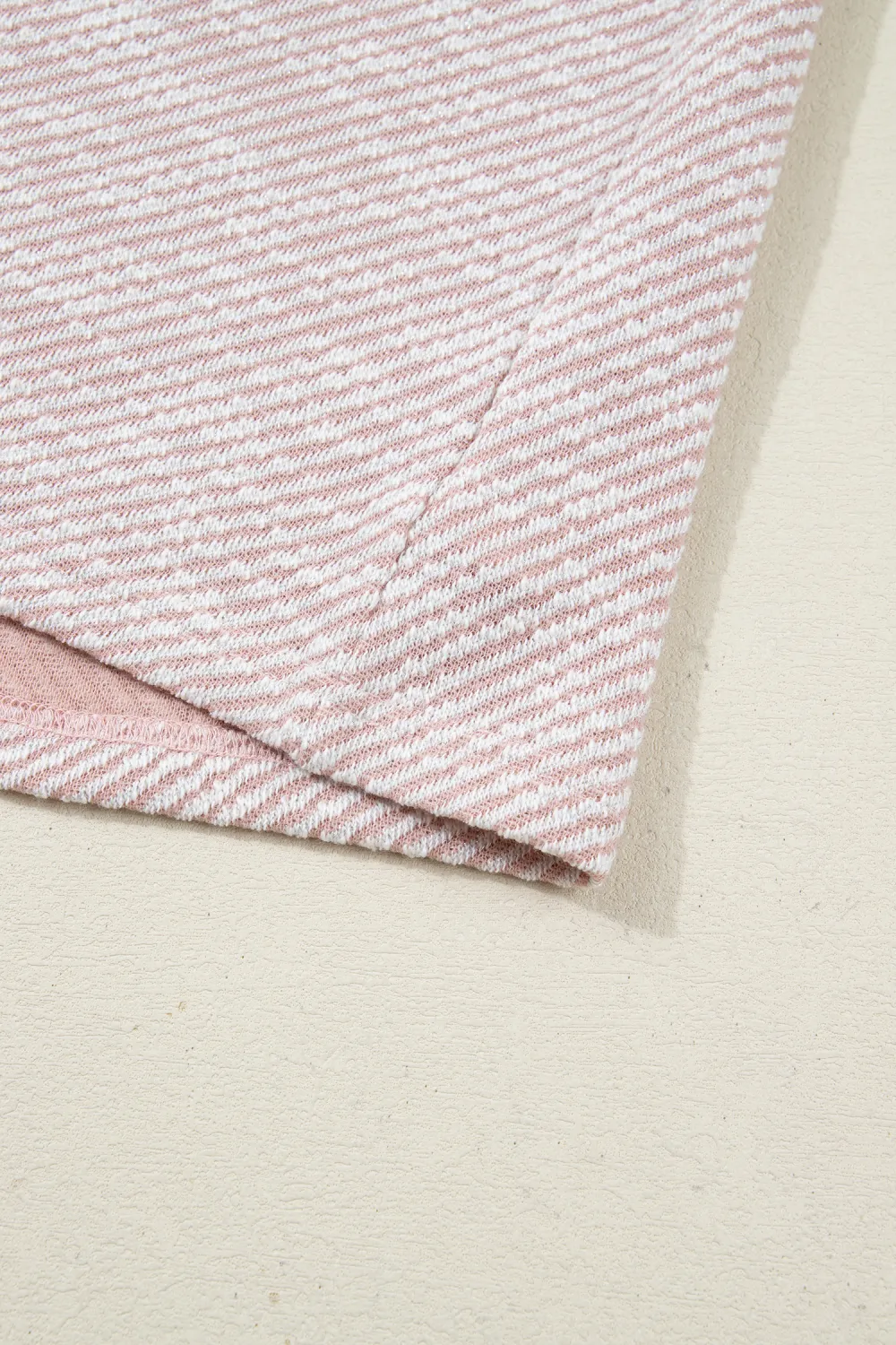 Light Pink Twilled Print Lace Blouse