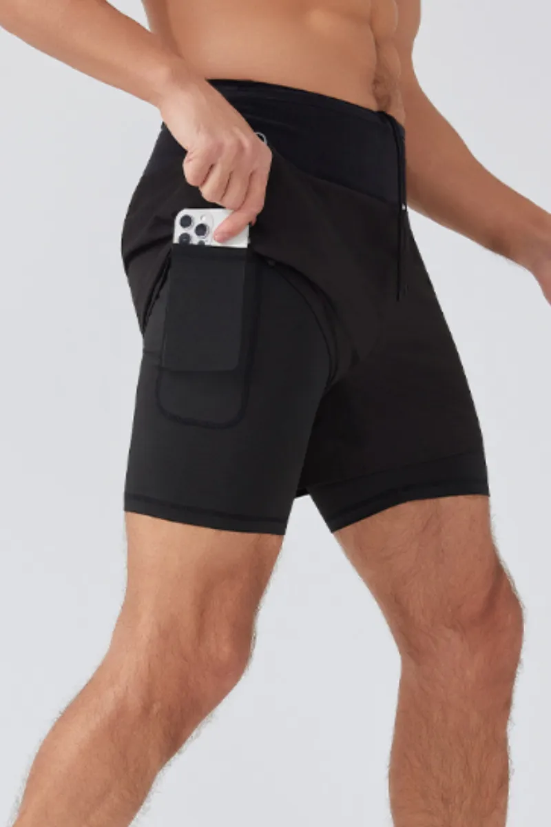 Streamlined Sport Quick Dry Breathable Drawstring Athletic Shorts