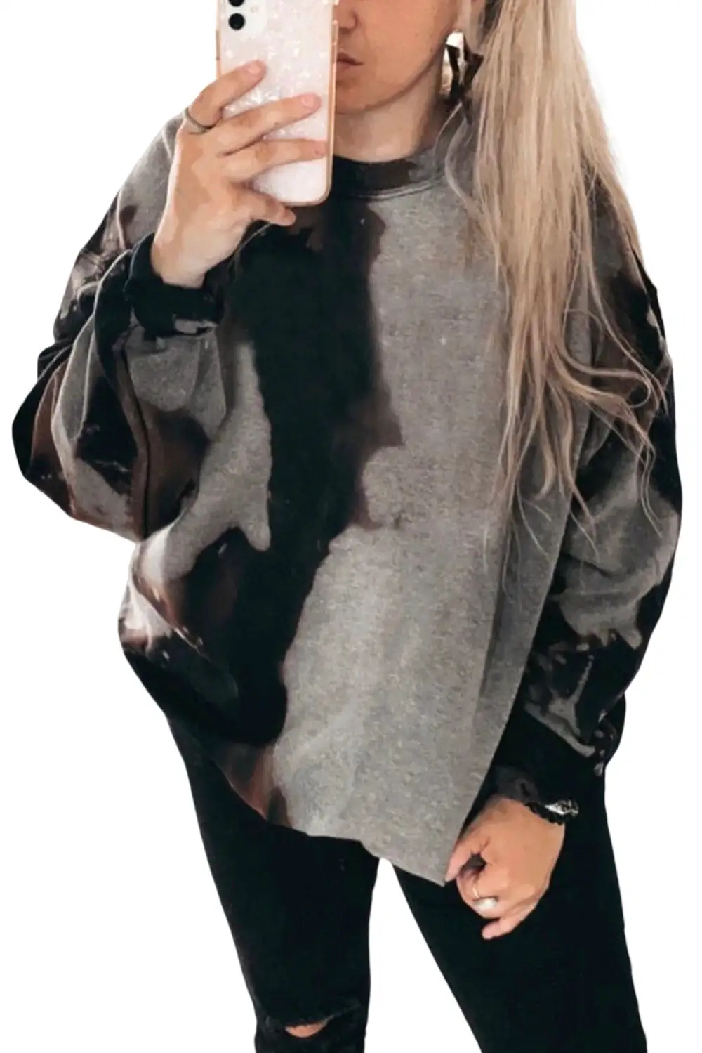Tie Dye Round Neck Sweatshirt