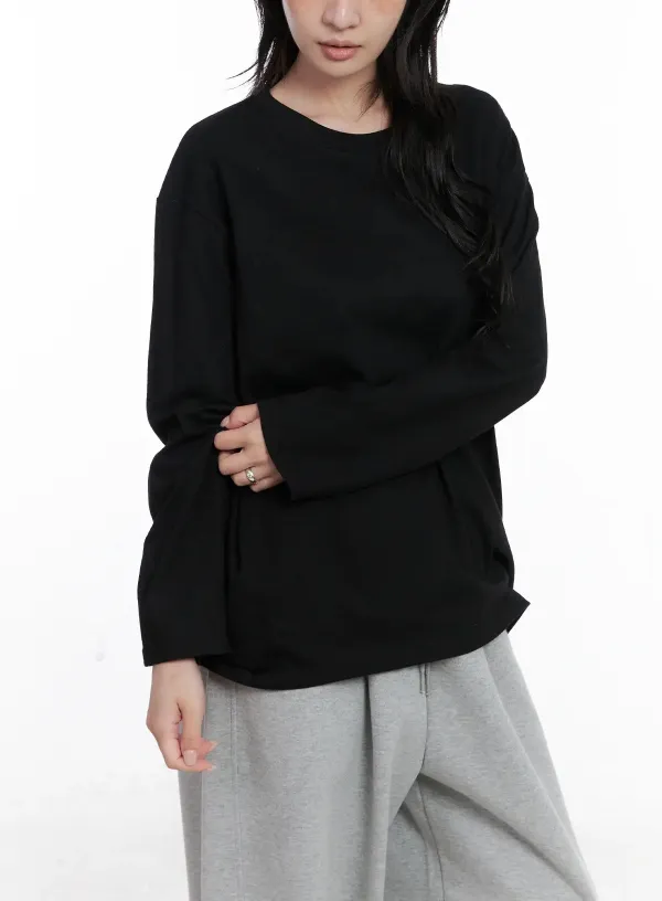 Basic Oversized Long Sleeve Tee