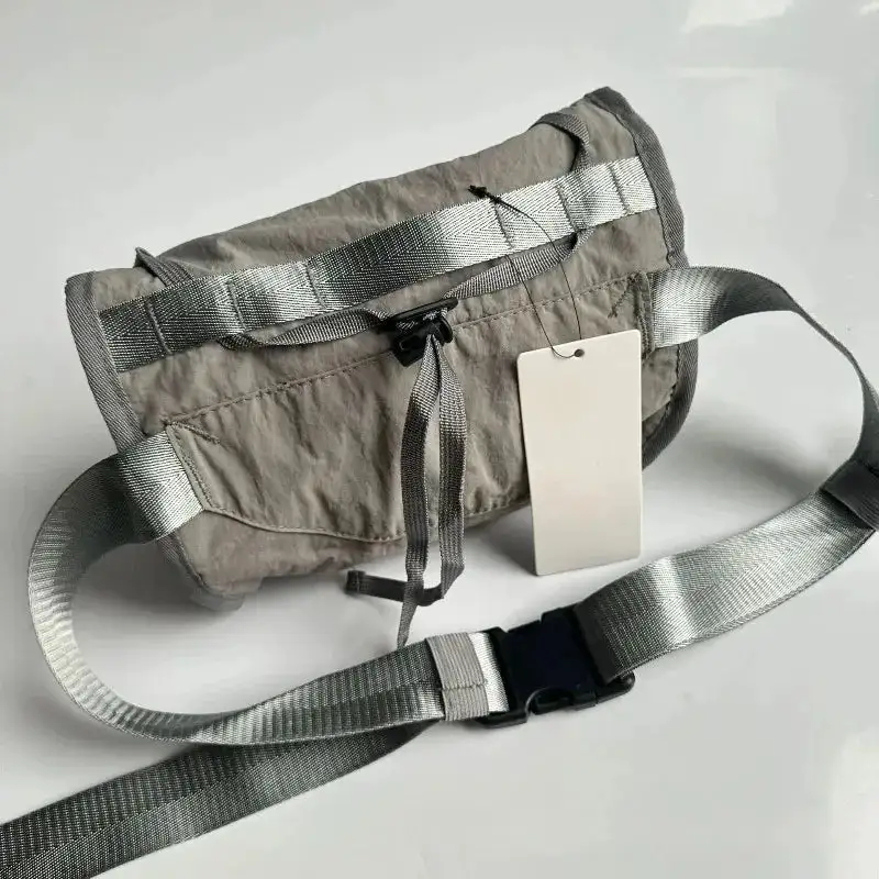Minimalist Grey Nylon Everyday Crossbody Bag