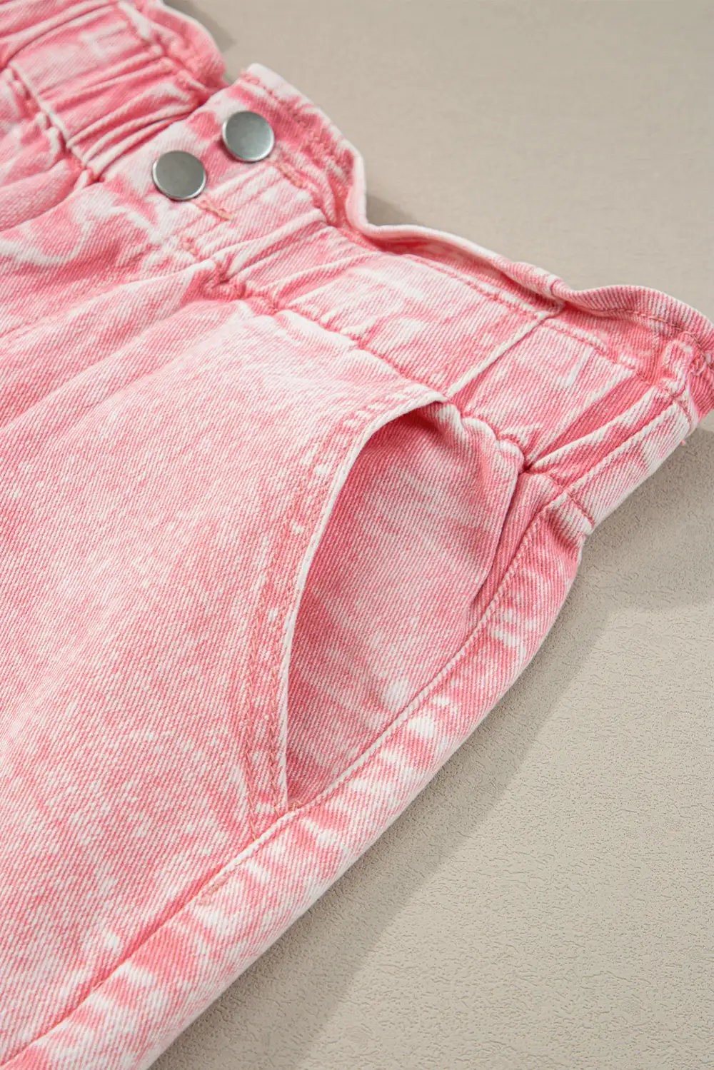 Dusty Pink Vintage Washed Frilled High