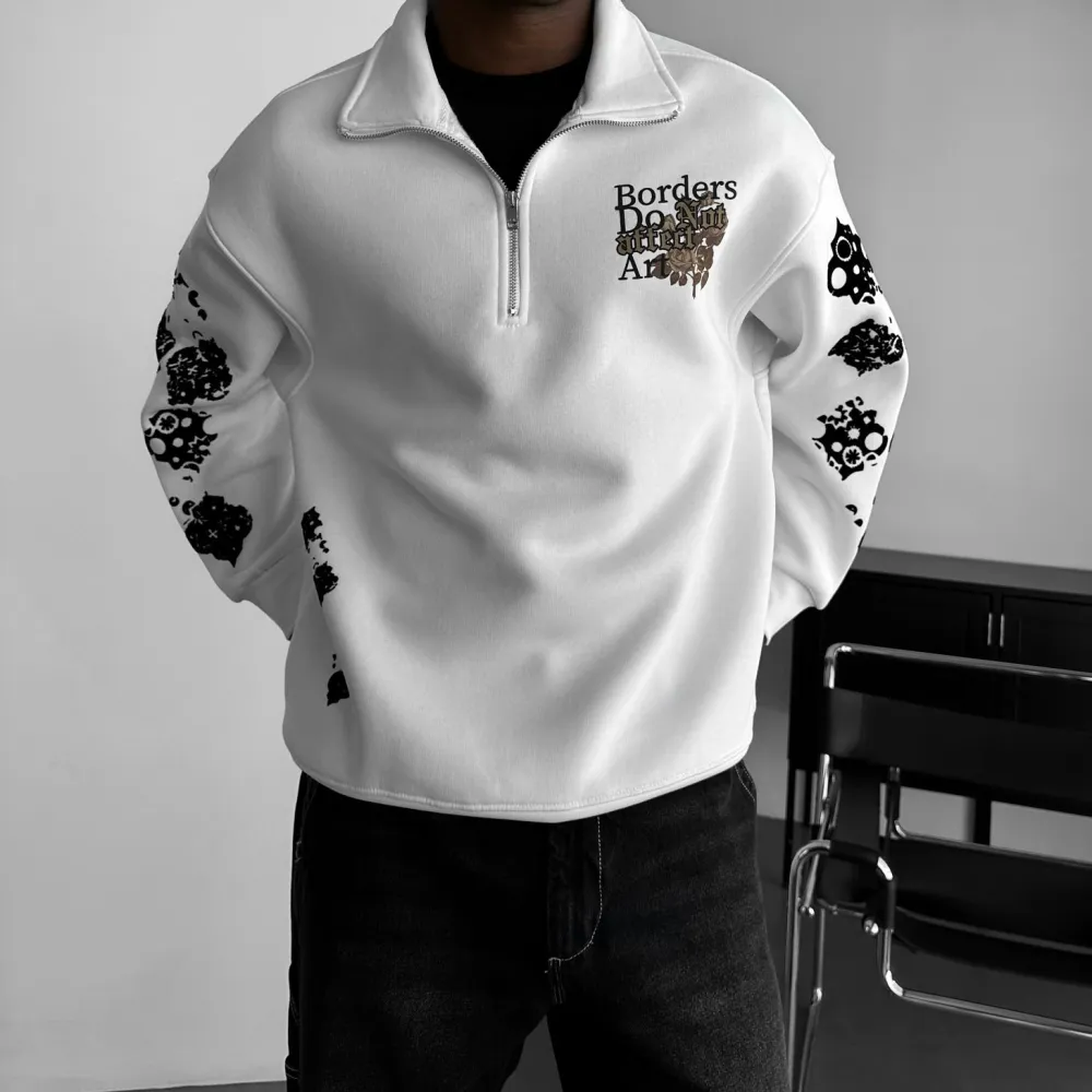 Weekend Relaxed Zip Front Sweatshirt