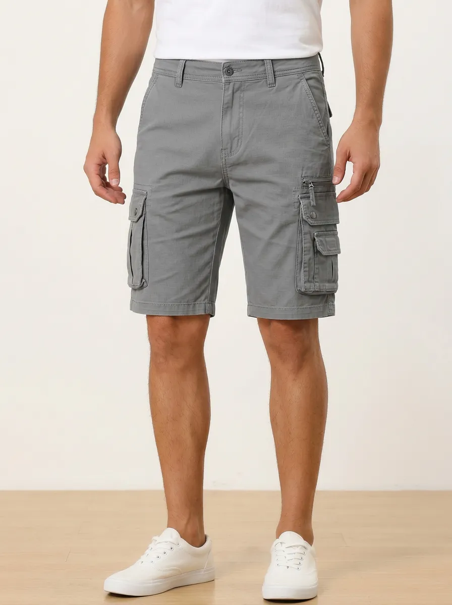 Men's Workwear Inspired Cargo Shorts for Summer Wear