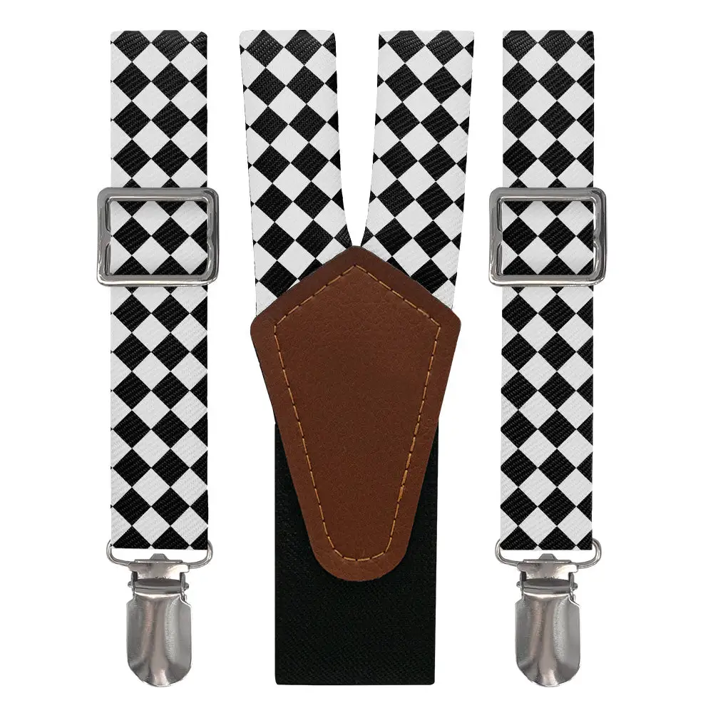 Checkered Tile Theme Suspenders