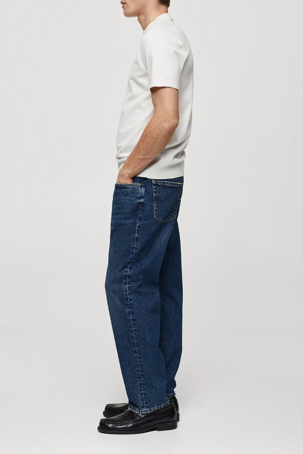 Regular-Fit Medium-Wash Jeans