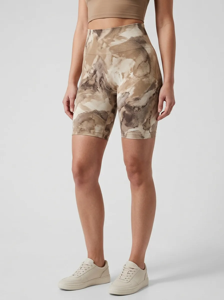 Women's Fine-Knit High-Rise Biker Shorts