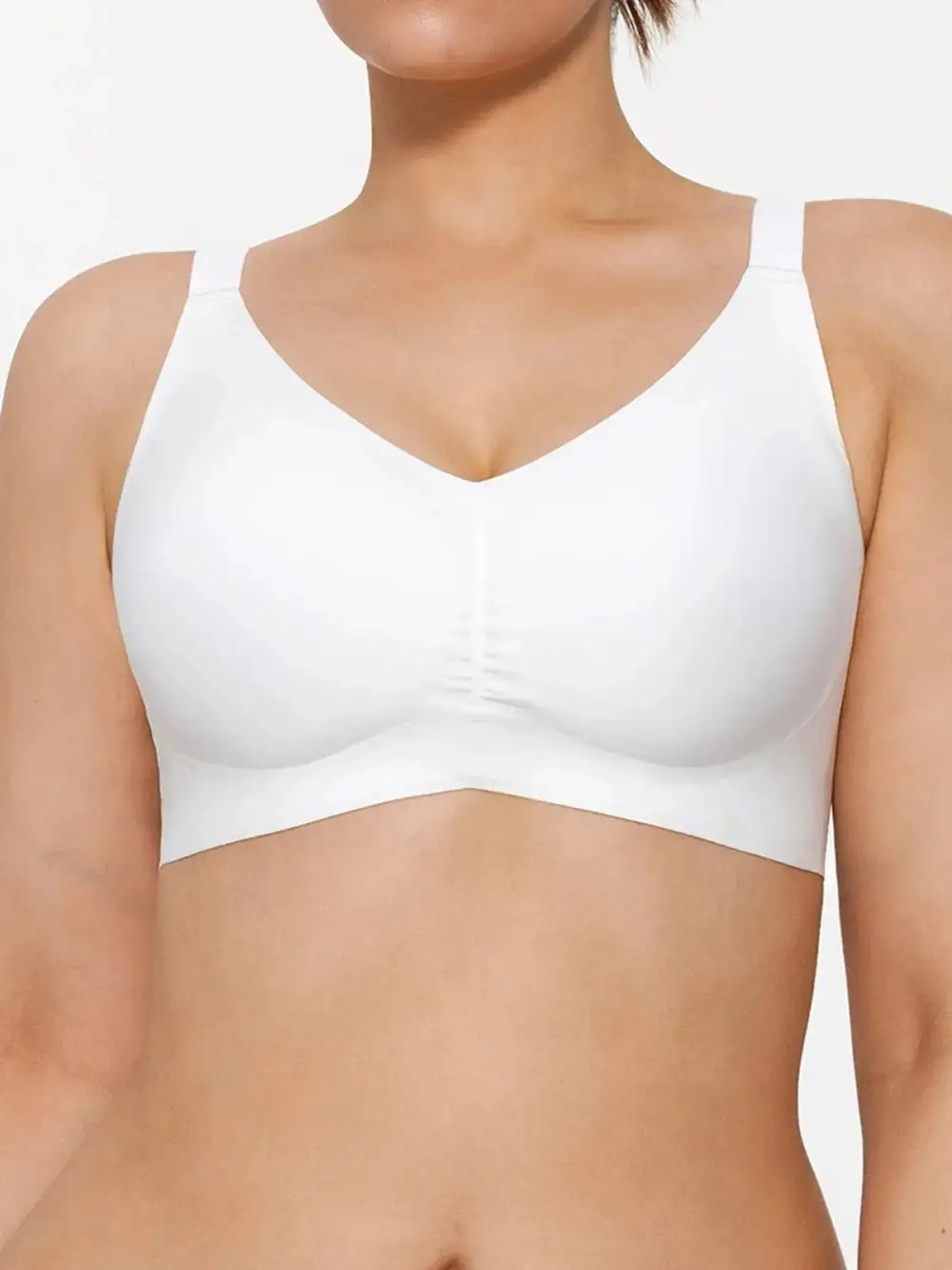 Seamless Wireless Ruched Comfort Bra