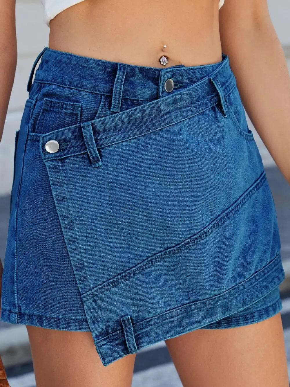 Everyday Denim Pocket Skort