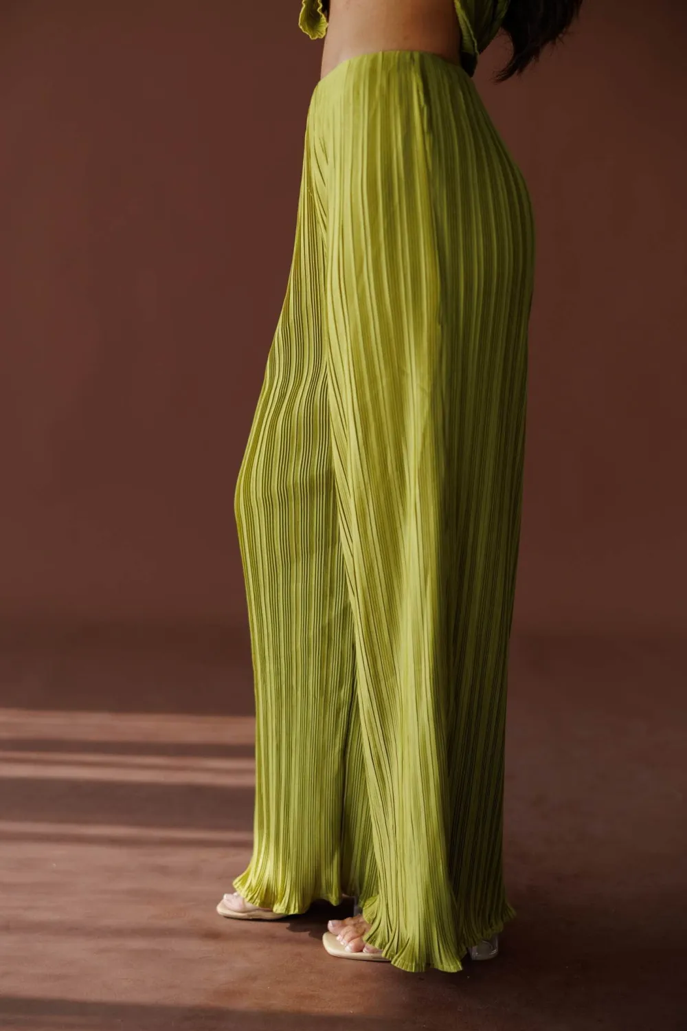 Pleated Ruffled Pants