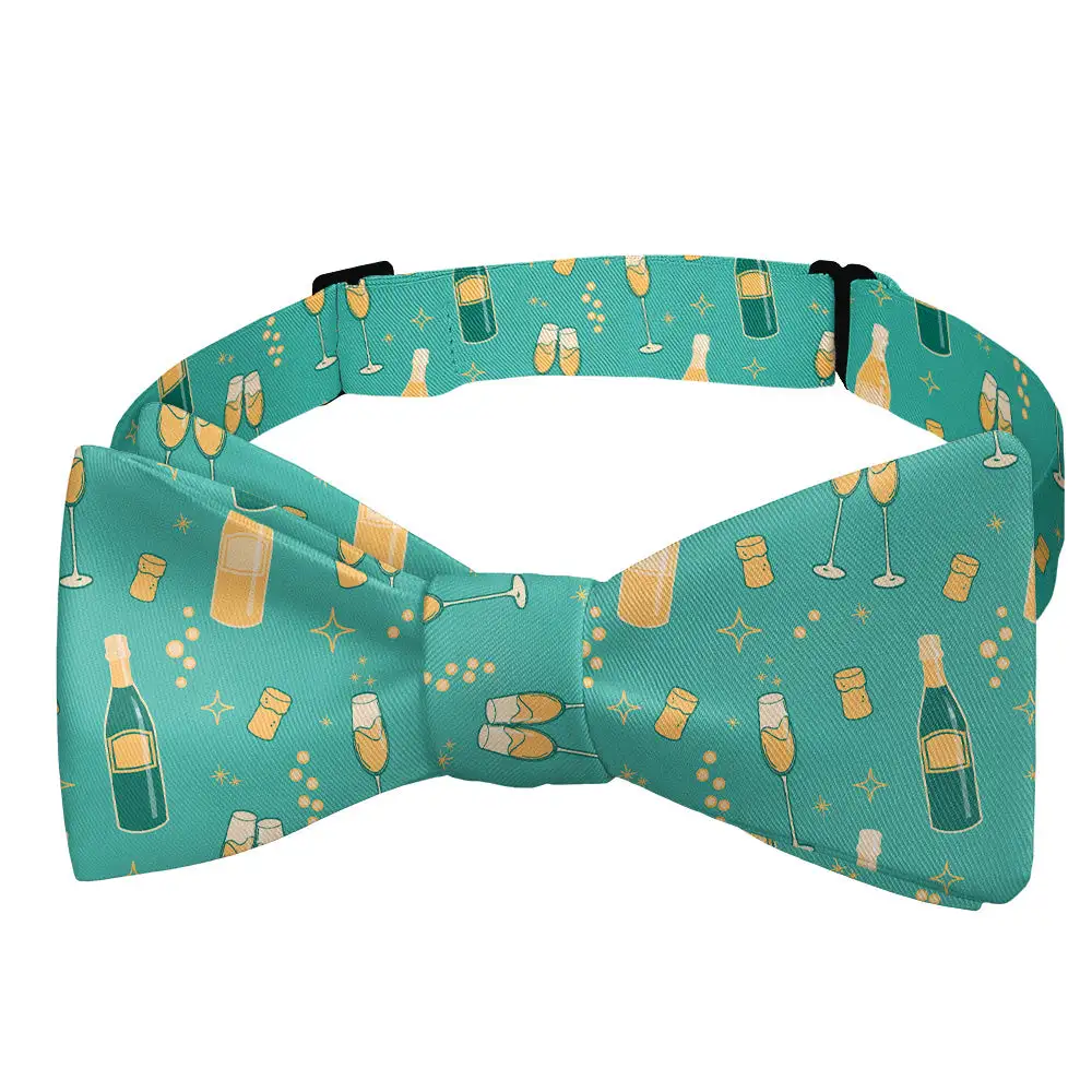 Champagne Pattern Bow Tie