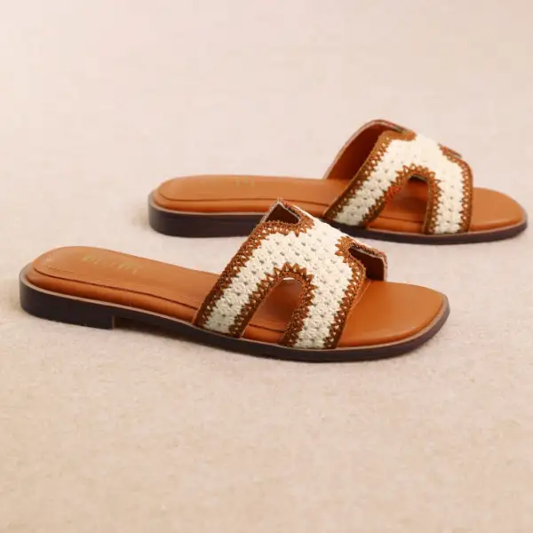 Maya Woven H-Band Slide Sandals