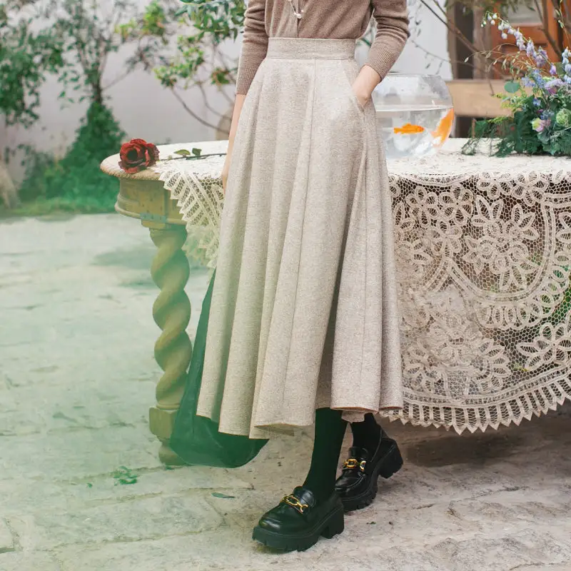 Textured Easy Everyday Casual Polyester Skirt