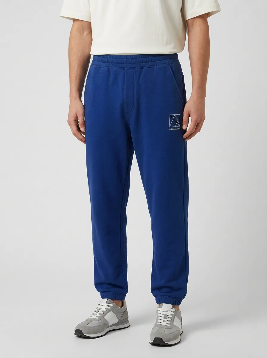 Everyday Geometric Casual Look Men's Sweatpants