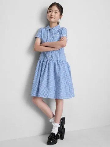 7-15yrs | Cotton Rich Gingham Check School Dress