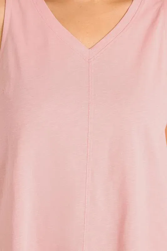 Pink Premium Cotton Vest Top