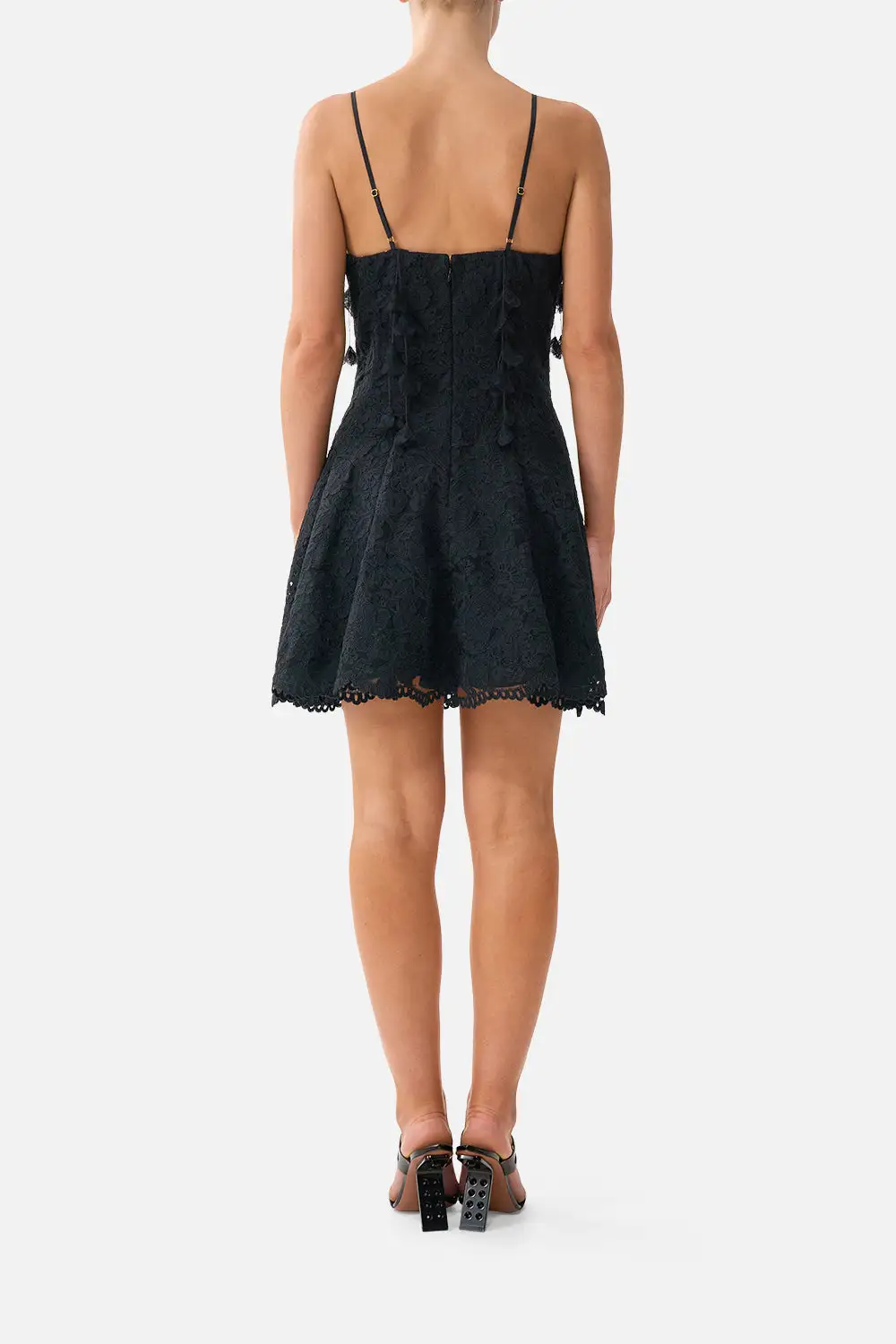 Printed Corset Dress with Short Flared Skirt