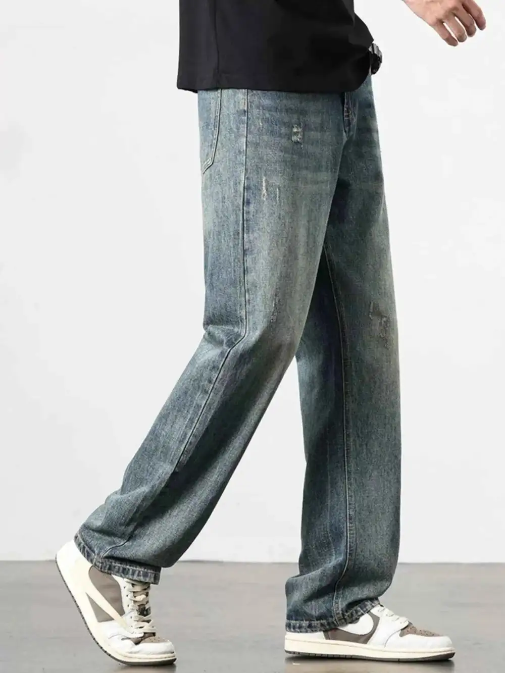 Casual Washed Wide Leg Jeans