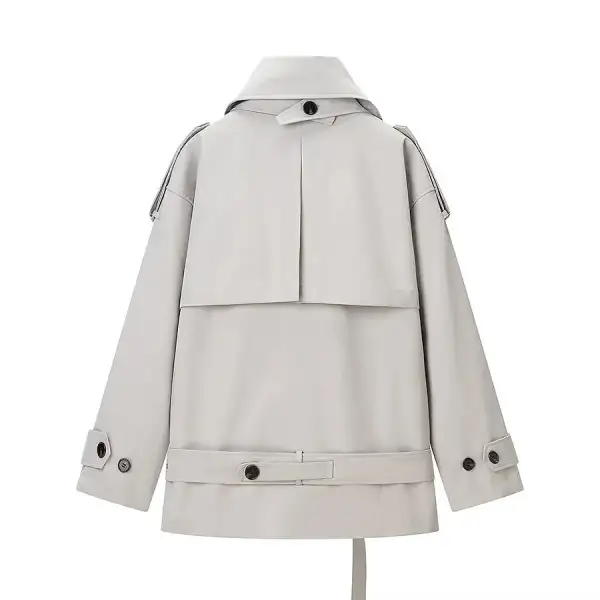 Polished Patch Pocket Trench Coat