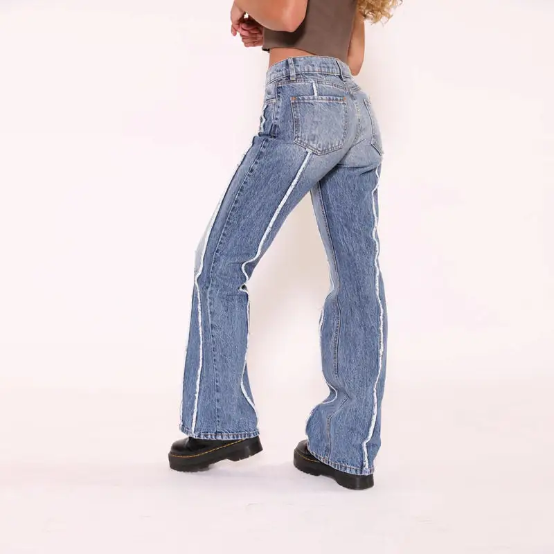 Women's Straight Leg Fringed Jeans