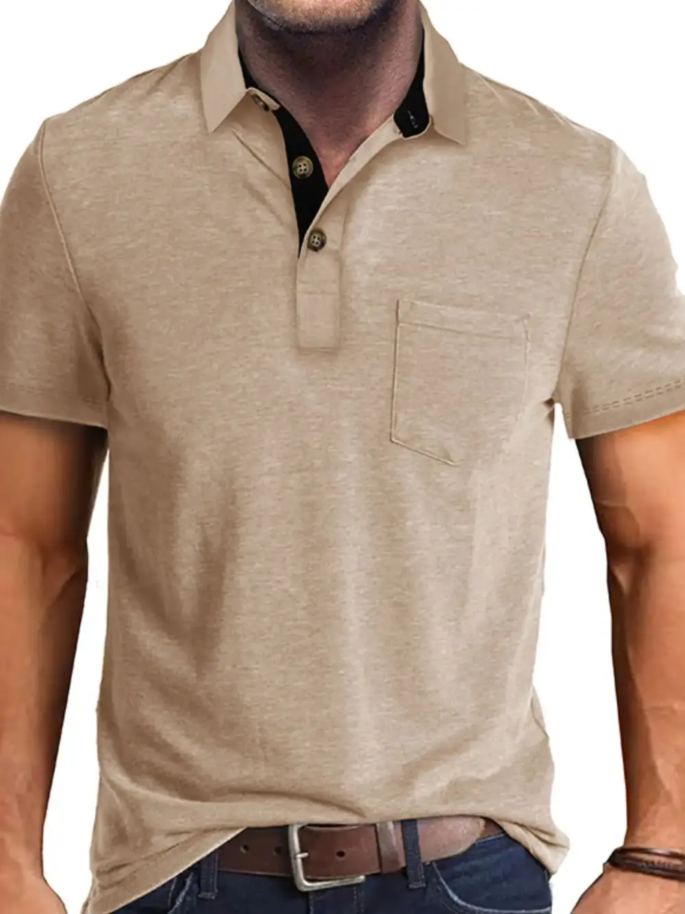Everyday Pocket Detail Collared Polo Shirt