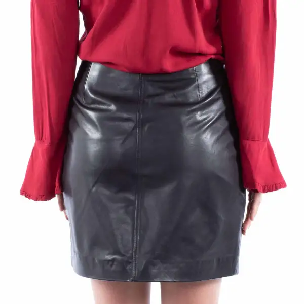 Studded Leather Skirt
