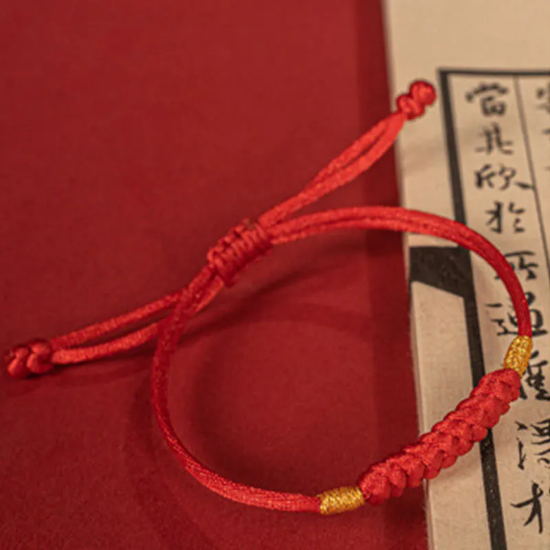 Handmade Braided String Knot Flat Knot Rope Bracelet