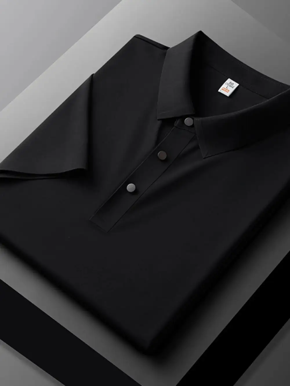 Button Detail Short Sleeve Collared Polo Shirt
