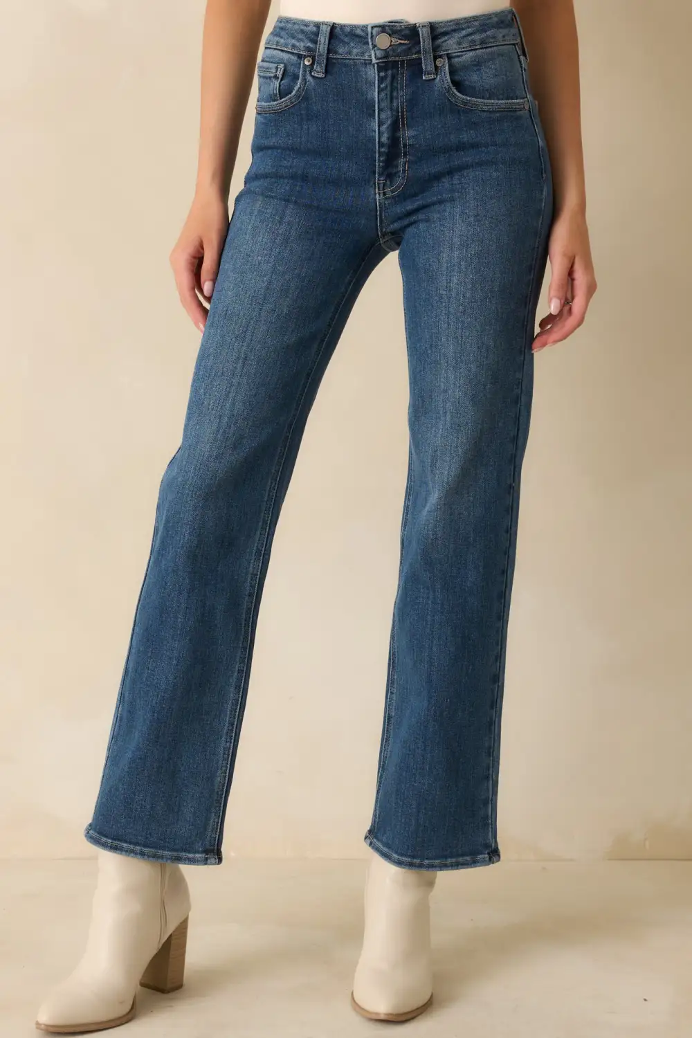 Classic Straight Leg Denim Jeans