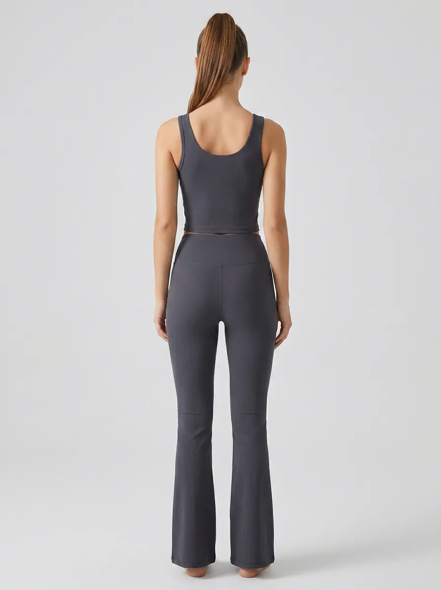 Active Sport-Look Women's Tank Top Flare Pants Active Set