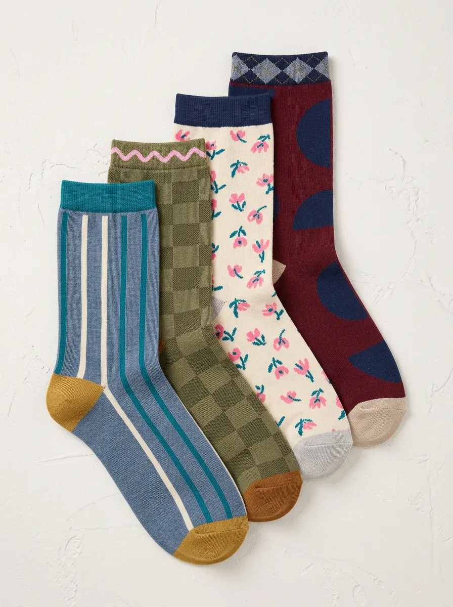 Women's Four Pair Casual Socks