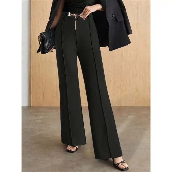 Women's High Waist Straight Leg Pants
