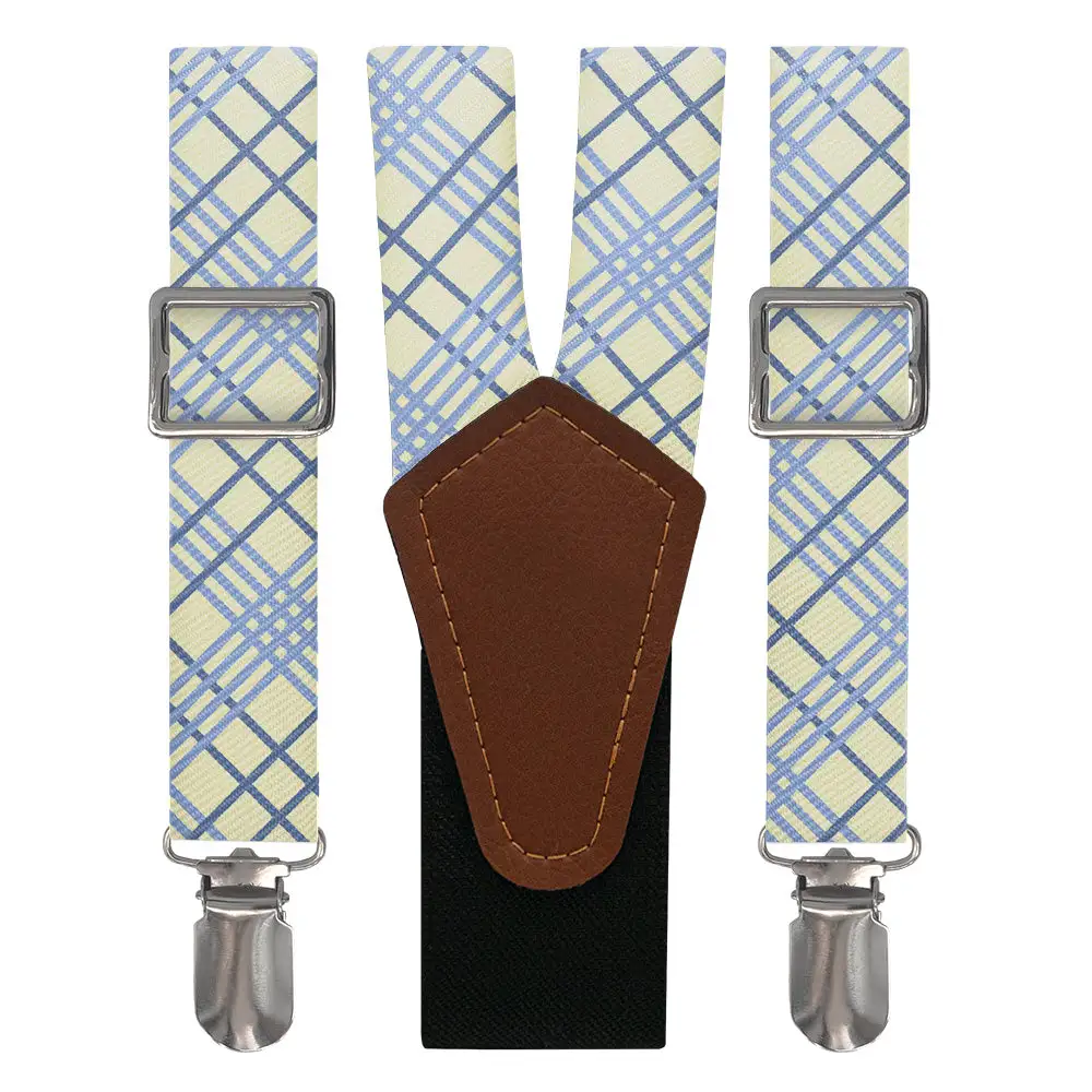 Tailored Classic Plaid Pattern Suspenders