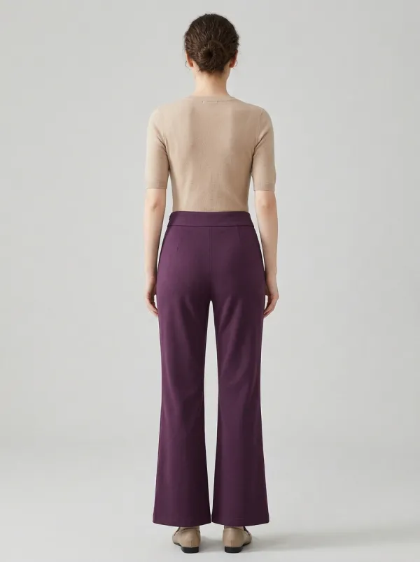 Women's Leaf Embroidered Detail Trousers