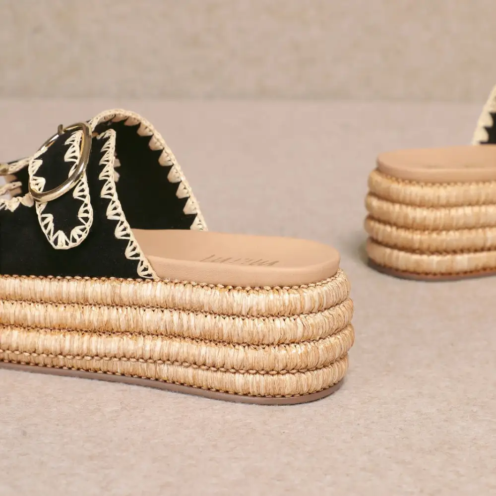 Heidi Double Buckle Boho Platform Sandal
