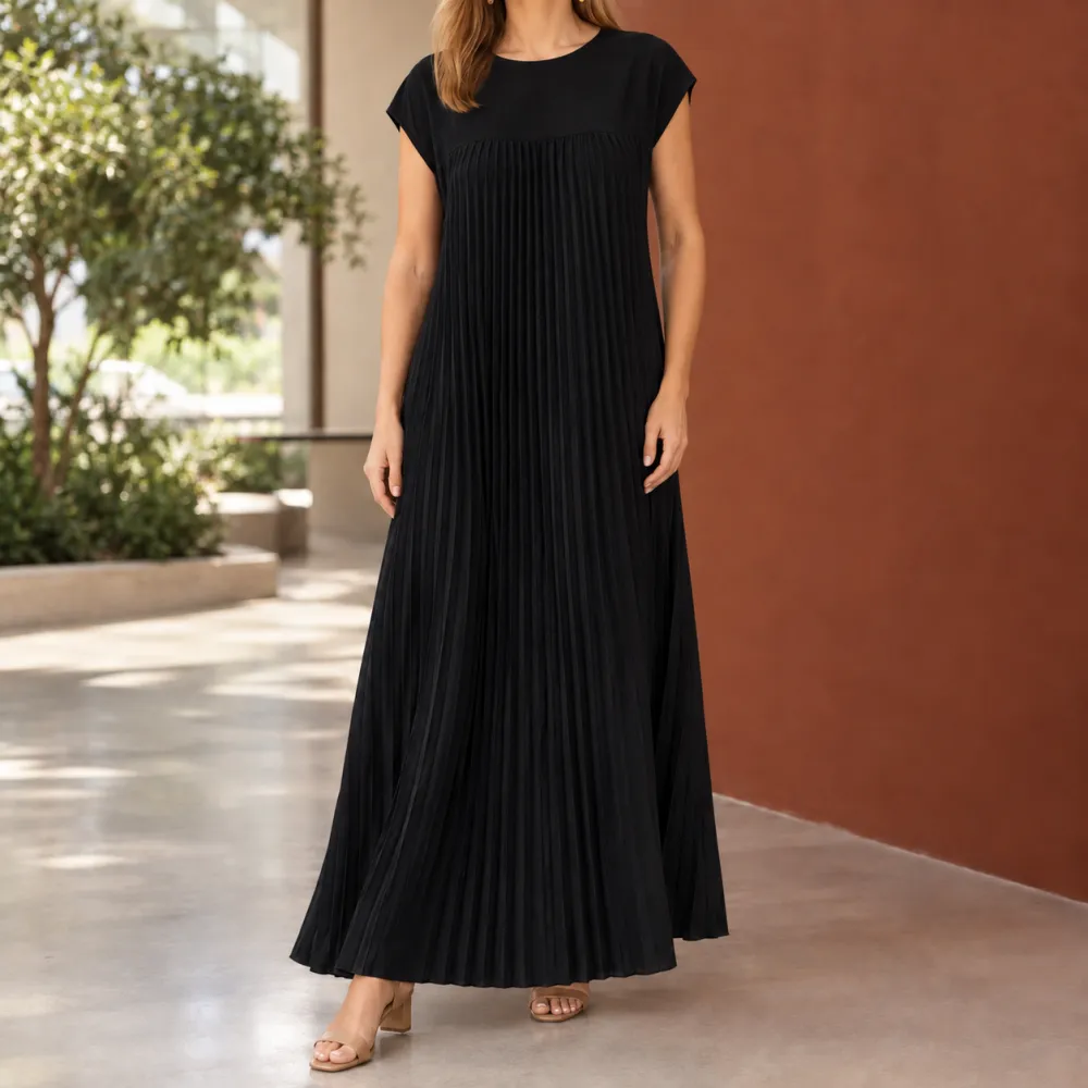 Polished Refined Women's Pleated Maxi Dress