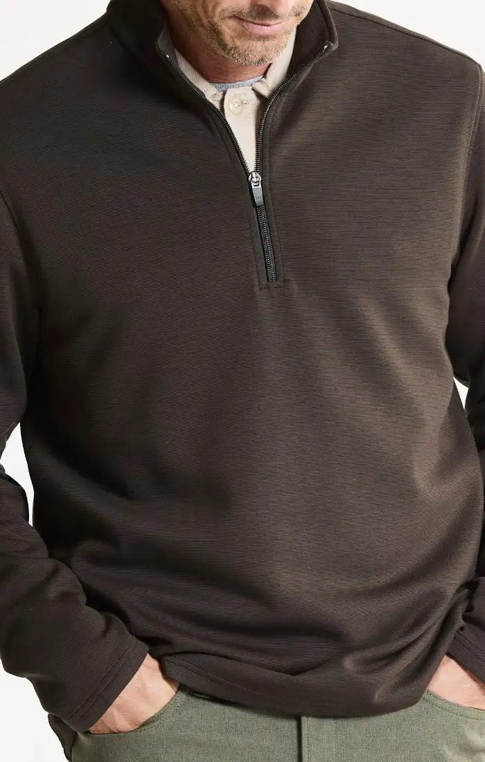 Performance Micro Stripe Knit Quarter Zip