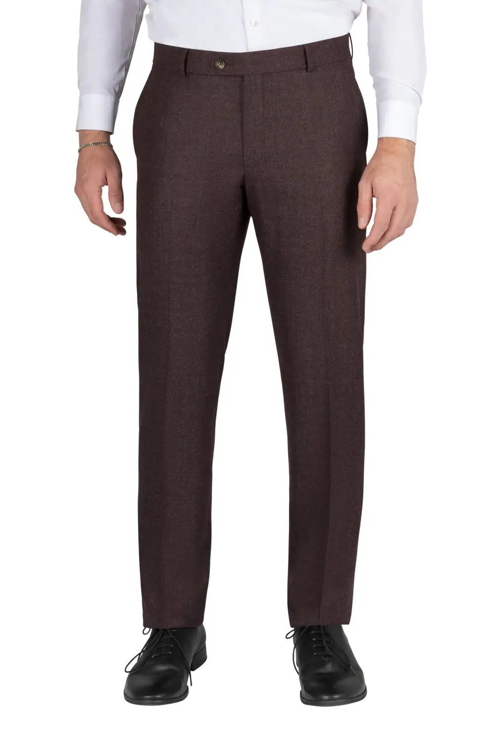 Flat Front Regular Rise Trousers