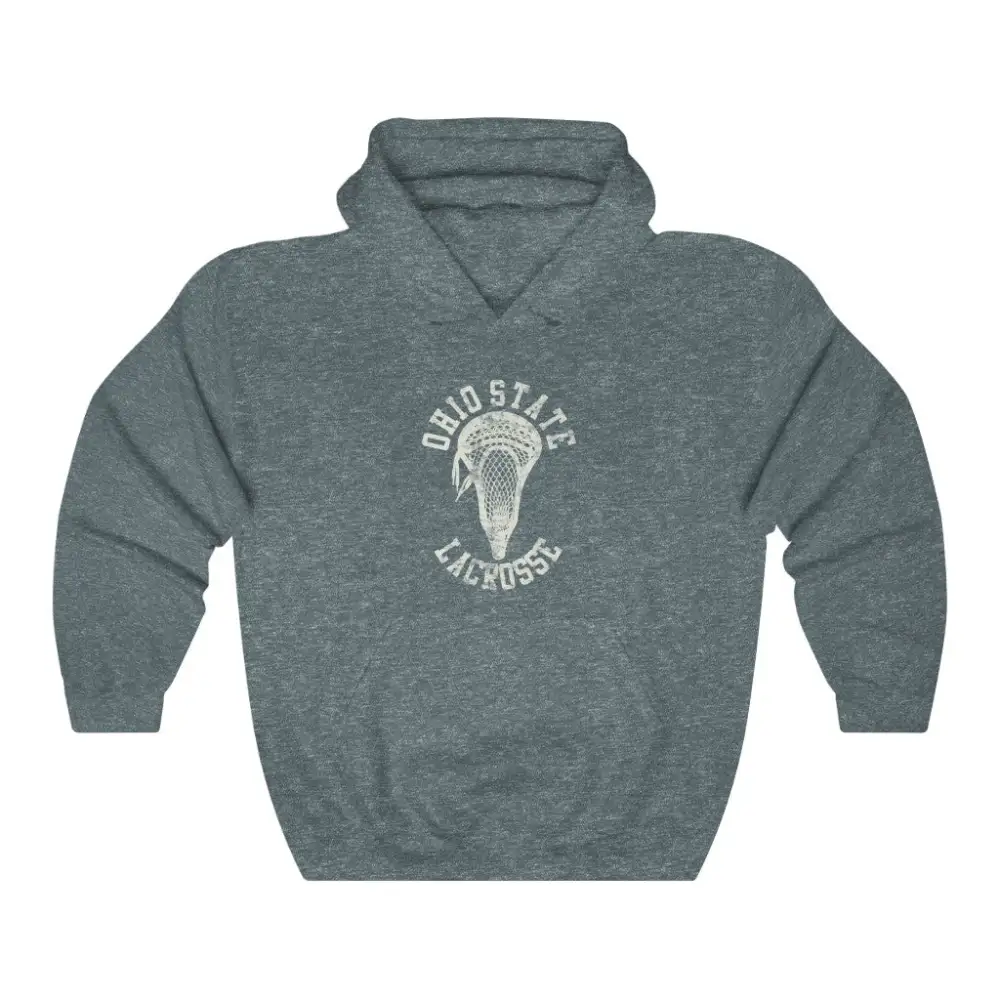 Relaxed Vintage Stick Head Lacrosse Graphic Pullover Hoodie
