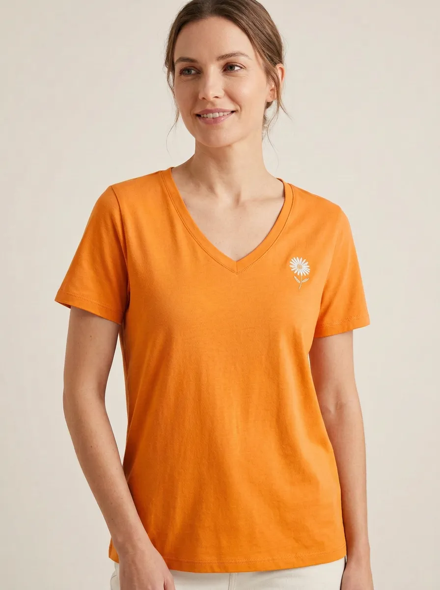 Women's Left-Chest V-Neck T-Shirt