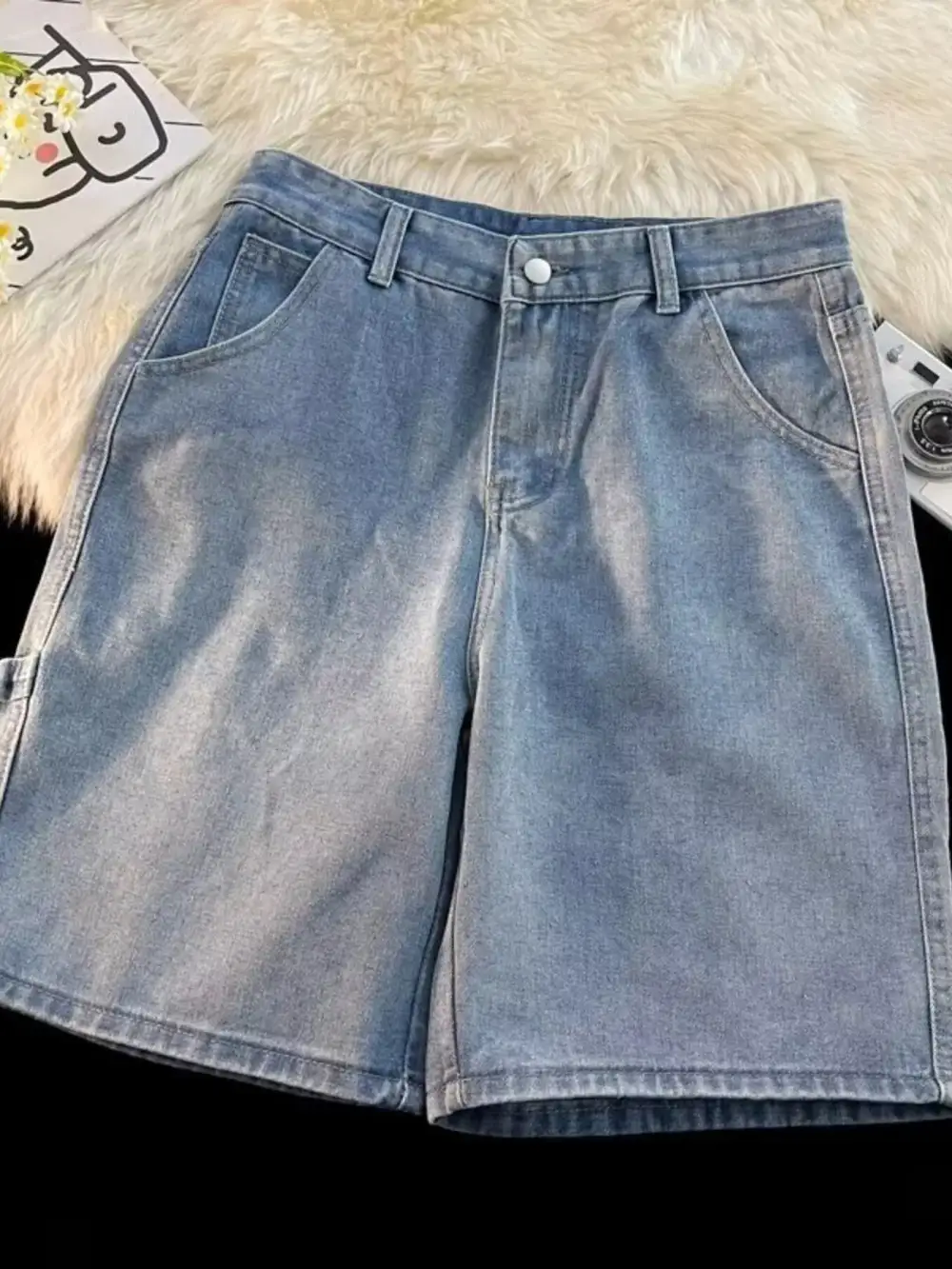 Men's Full Size High Waisted Wide Leg Denim