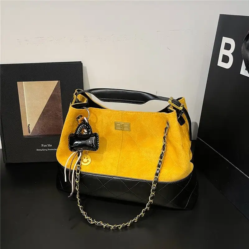 Vintage Crossbody Satchel with Charm