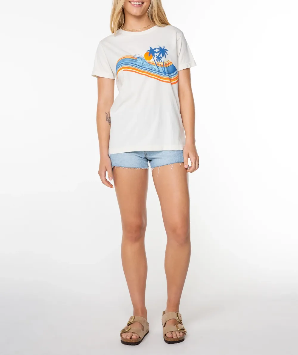Front-Colorful Cartoon Print T-Shirt