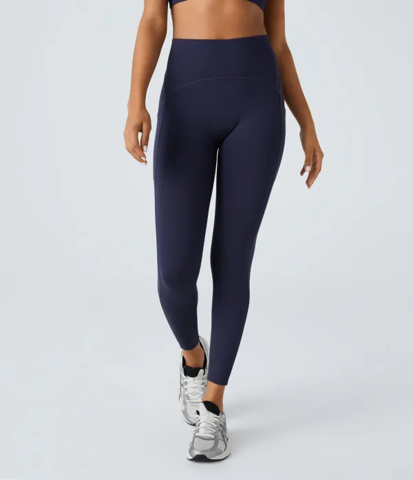 SpeedWave High Waisted Side Pocket Quick Dry 7/8 Running Leggings