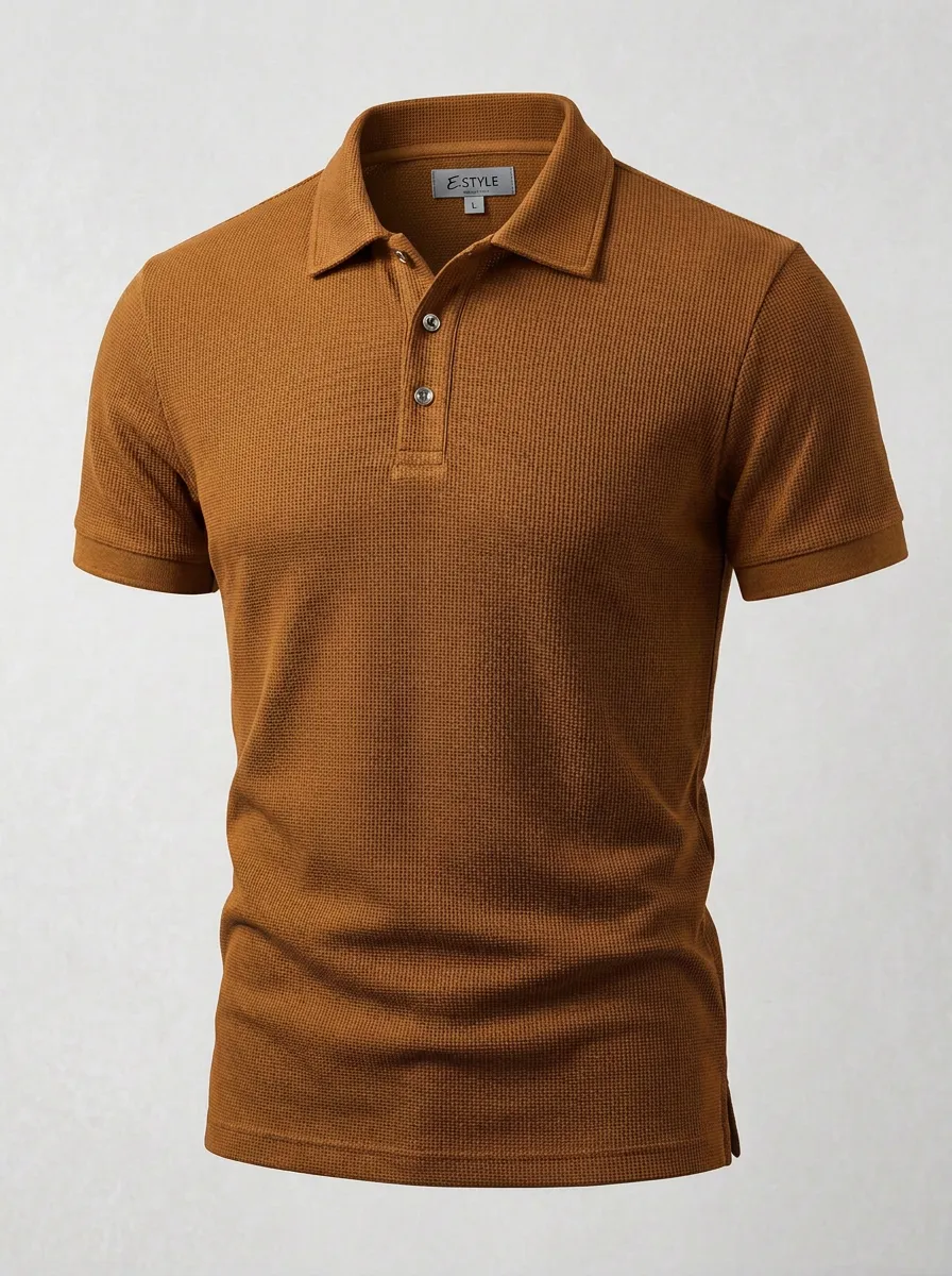 Refined Layered-Detail Men's Polo Shirt