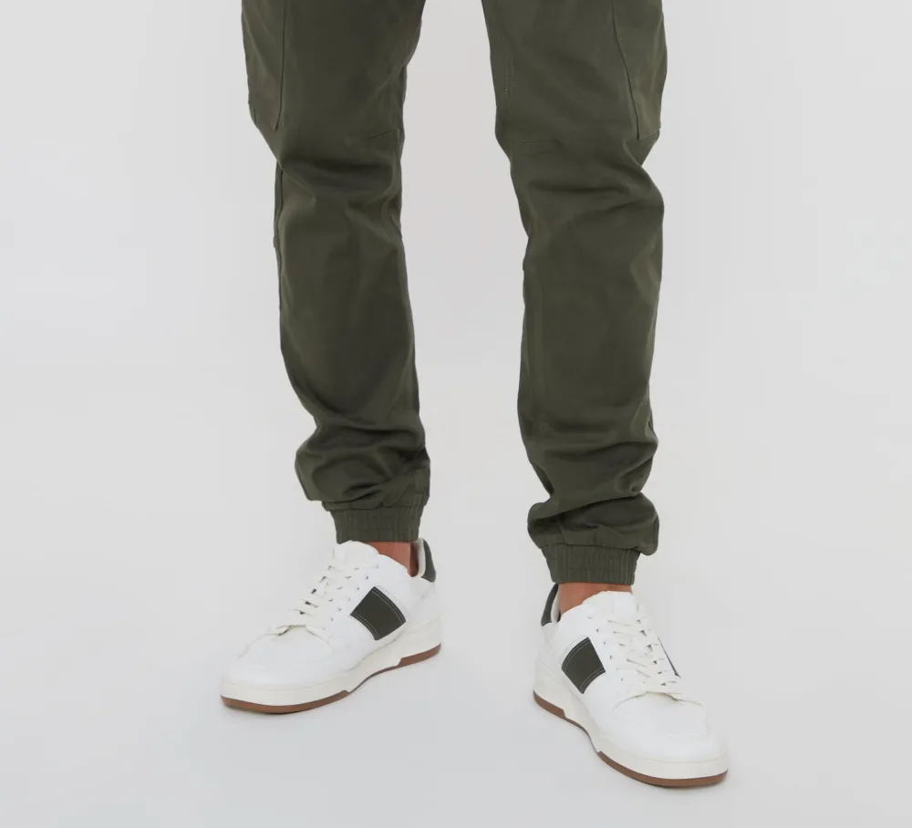 Men's Khaki Green Jogger Style Cargo Pants